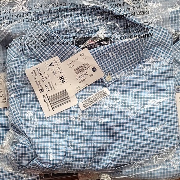 Vineyard Vines Men's Watch House Check Performance Sport Shirt - Picture 8 of 8